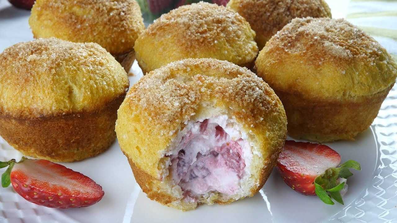 Cream Cheese Strawberry French Toast Muffins Youtube