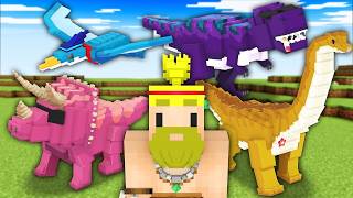 恐竜になった仲間とエンドラ討伐!!【マイクラ】