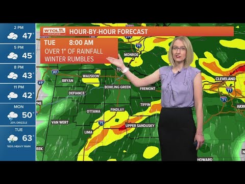 Mild start to new year, widespread rain on the way - YouTube
