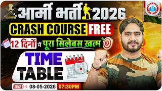 Army Bharti 2026 | Army Free Crash Course | Crash Course Team and Time Table | By Dharmender Sir