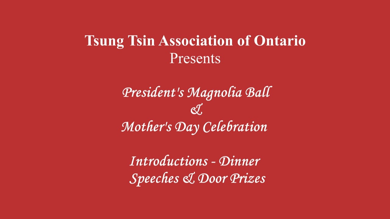 VIDEO - TTA President's Magnolia Ball and Mother's Day Celebration 2026 - Introductions - Dinner - Speeches & Door Prizes