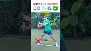 Tennis Forehand Fix What To Do When Pushed Back.