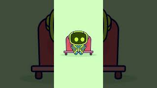 Robot sitting on the sofa #vnwhy #flatdesign #beforeafter #affinitydesigner