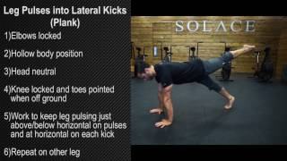 Leg Pulses into Lateral Kicks (Plank)
