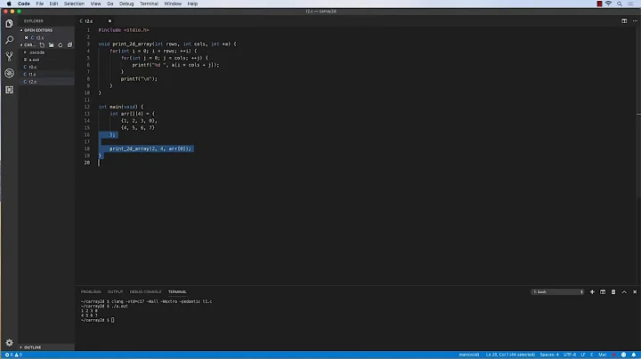 C Programming - Passing a multi-dimensional array to a function