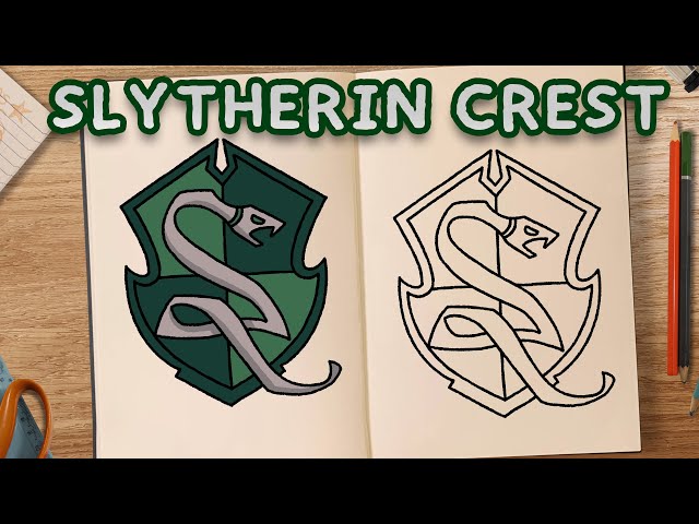 How To Draw: SLYTHERIN CREST (Hogwarts Legacy) 