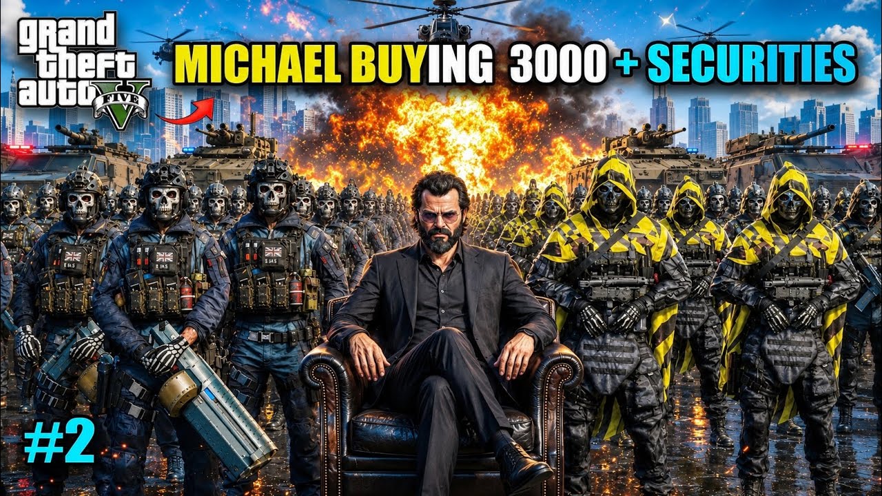MICHAEL BUYING 3000 POWERFUL SECURITIES IN A SECURITY AUCTION - GTA 5 GAMEPLAY