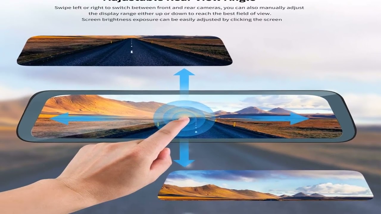 Great product -  Acumen Mirror Dash Cam Digital Rear View Mirror 10'' Touch Screen, Dual Lens 1080P