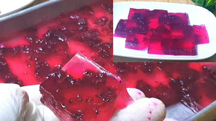 Delicious Dragon Fruit  Agar Agar Jelly Recipe / Dragon Fruits Agar Agar Jelly