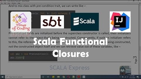 TOC - SCALA Express | 17 Scala Closures