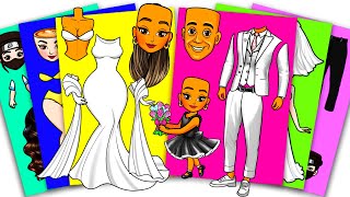 BRAINROT WEDDING of FAMILY Tung Tung Tung Sahur and Baby Tung Tung Tung Sahur | Sticker Book DIY