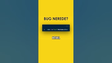 Hata Nerede? (HTML Dersleri) #html