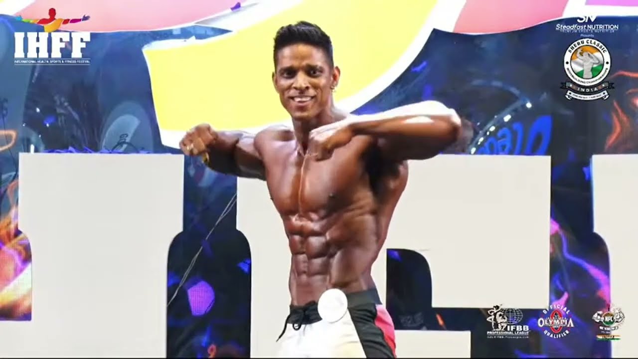 Rahul fitness (Raj Kumar Paswan)posing at IHFF   SHERU CLASSIC 2023 