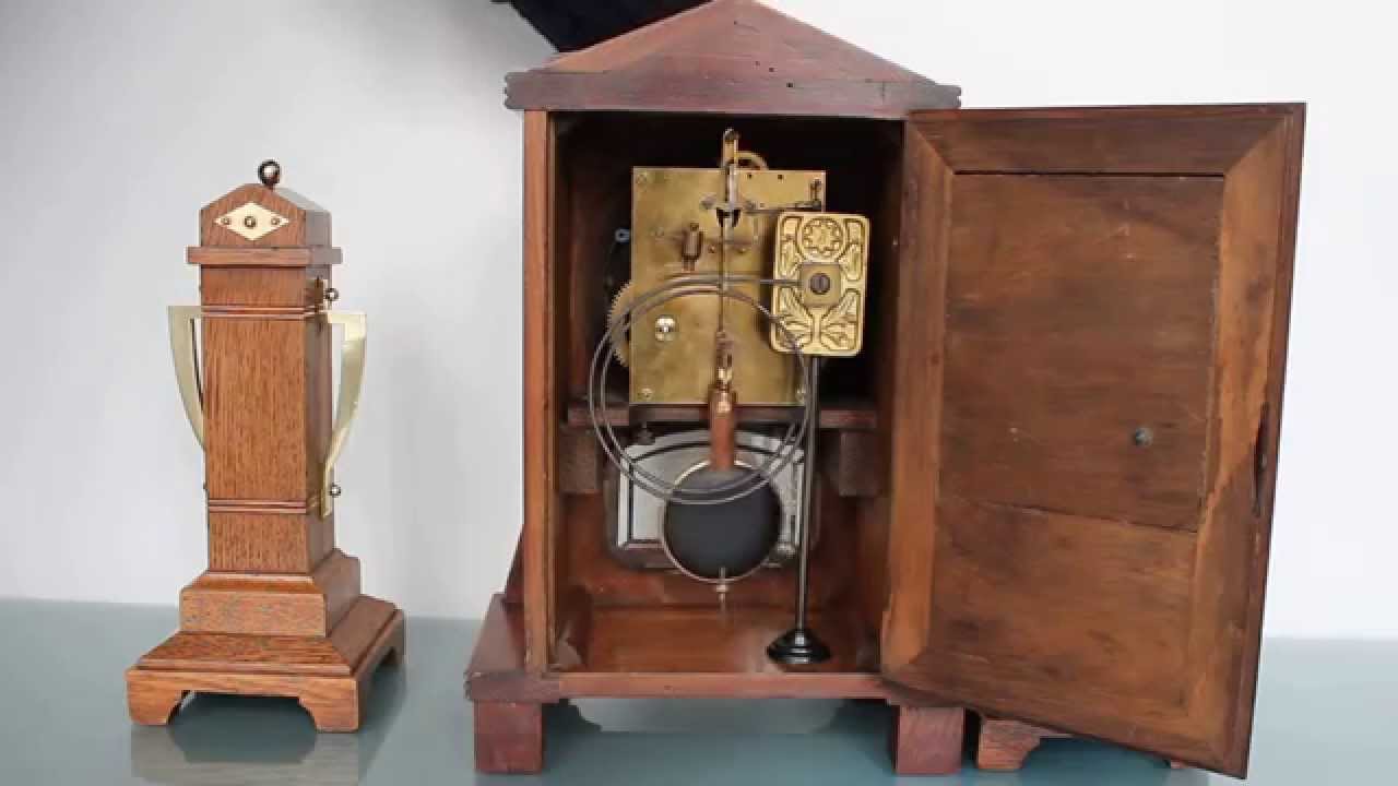 JUNGHANS SET Mantel Clock Antique Gong Chime Germany Art Deco YouTube