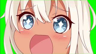 ✔️GREEN SCREEN EFFECTS: anime girl cute reaction