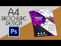Adobe Photoshop Tutorial - A4 Brochure design | With Easy Steps Urdu/hindi tutorial