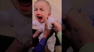 Cute Baby Boy Crying Ago Prick Vaccine | Outreach Vaccination shorts vaccination cutebaby viral