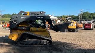 2023 DEERE 333G For Sale
https://www.machinerytrader.com/listing/auction-results/259243529
EROPS, 1651 Displayed Hours, Heat & Air, Radio, SJC Controls, 2 Speed, High Flow AUX Hydraulics, Rear Camera, Rear Weight Kit, 100 HP Yanmar Diesel, 84” Bucket, Hydraulic SSL Quick Attach, 18” Rubber Tracks, 4100 LBS Lift Capacity, 14000 LBS Operating Weight, Located at McGrew Auction Company (Seven Valleys PA) 2023 DEERE 333G For Sale