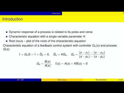 Náhľad videa: TAR1 20231107 Root locus 1/2