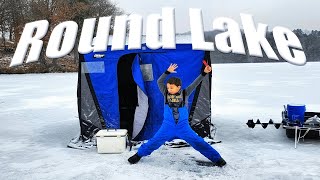 Ice Fishing Round Lake, Polk County, WI