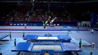 Brazil 1 Bra M - 2022 Trampoline Worlds Sofia Bul - Q Synchro Exercise 2