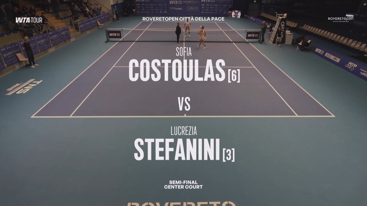 (6) Sofia Costoulas (BEL) vs  (3) Lucrezia Stefanini (ITA) - Game, Set, Match
