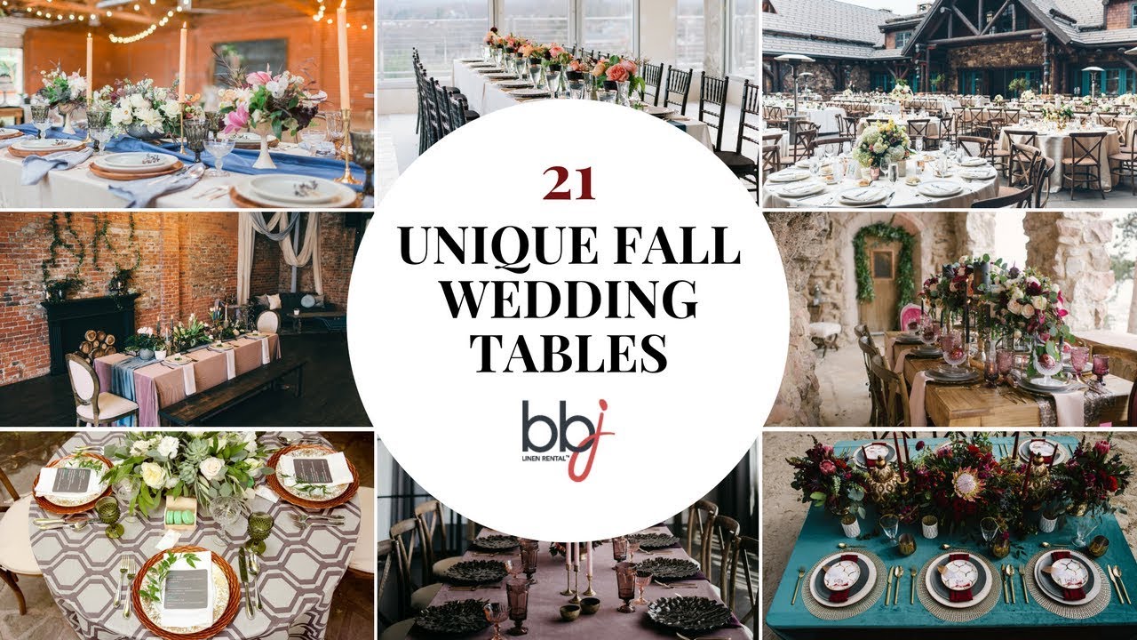 21 Unique Fall Wedding Tables Linen Rentals Wedding Table