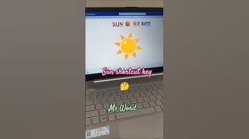 Sun 🌞 Symbol Key MS WORD #shorts #tranding #tricks #keyboardshortcuts