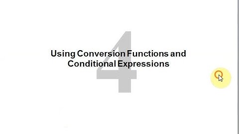 Using Conversion Functions And Conditional Expression Oracle SQL Tutorial  In Hindi/Urdu