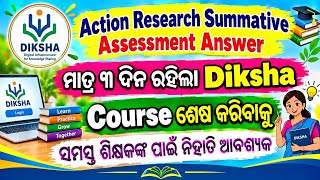 Dikshya Course Action Research Summative Assessment Answer 