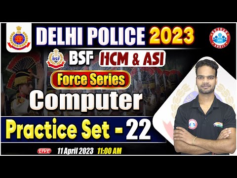 Delhi Police Constable Computer, BSF HCM 2022, DP Constable Computer Classes By Shivam Sir
