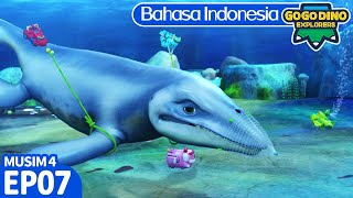 【GOGODINO EXPLORERS II】EP07 Tylosaurus Pemangsa Yang Menakutkan | Kartun Anak | Lagu | Indonesia