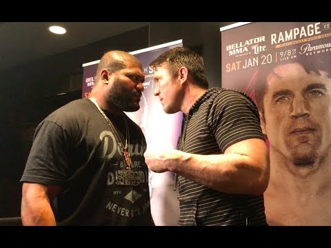 Chael Sonnen vs. Rampage Jackson Bellator 192 Staredown - MMA Fighting