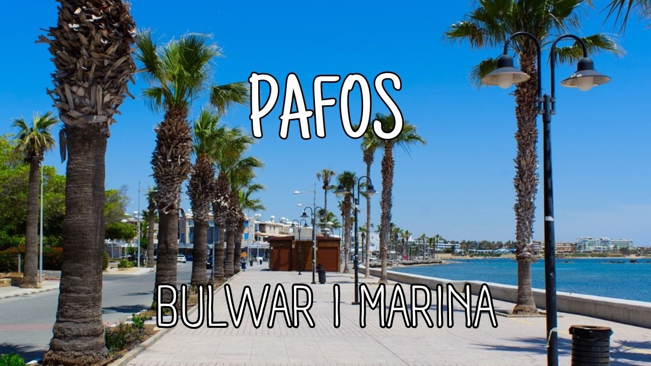 Pafos poza sezonem 🇨🇾Plaża, bulwar i port Cypr 4K Dzień 1