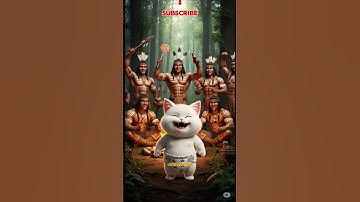 MÈO CON ĐI LẠC TRONG RỪNG GẶP THỔ DÂN DA ĐỎ #cat #aicat #ai #shorts #meow #haihuoc #bolac