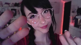 ASMR ☾ stress and anxiety relief ❤ face touches, guided relaxation & affirmations