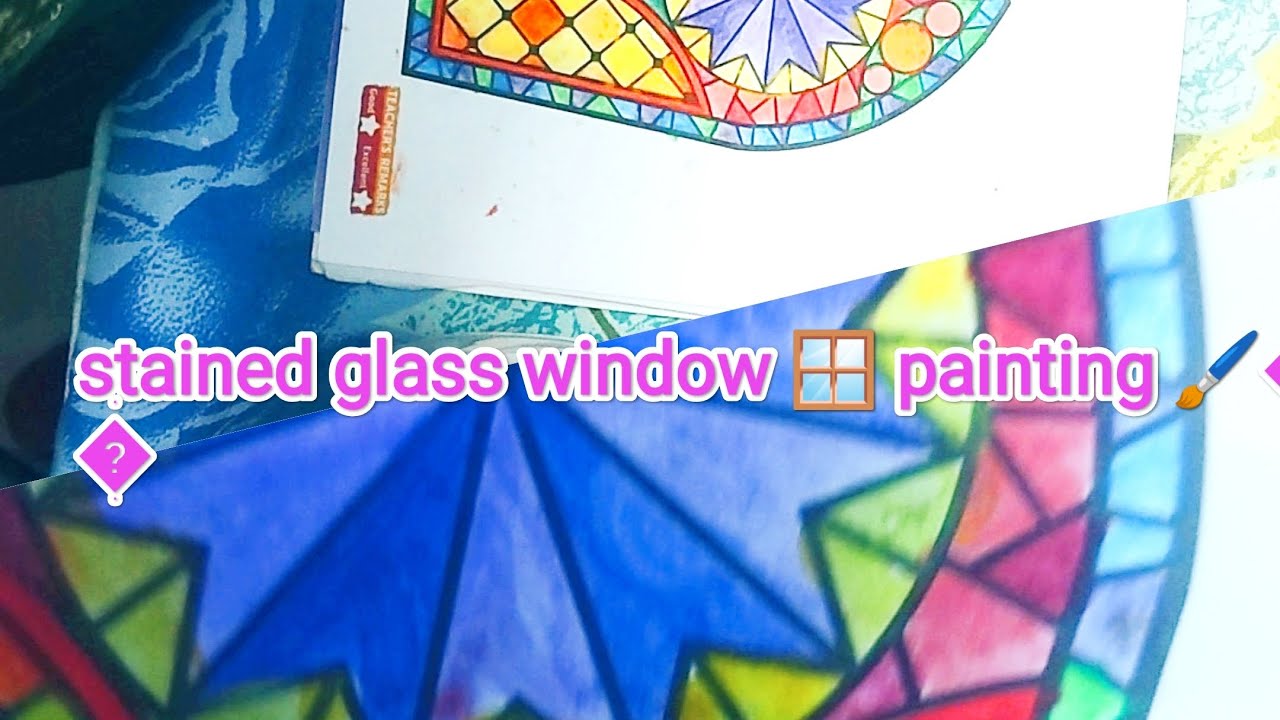 Stained glass window 🪟 painting 🎨 please subscribe 😞🥺I need your ...