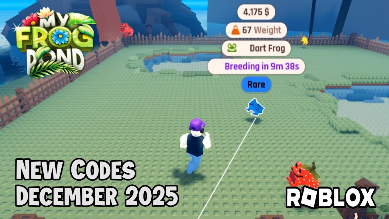 Новые коды для Roblox My Frog Pond, декабрь 2025 года.