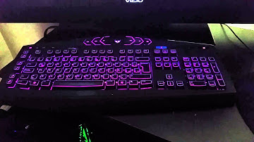Alienware Tact X keyboard lights dancing to music