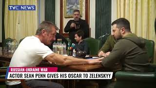 Actor Sean Penn Gives His Oscar To Zelenskyy