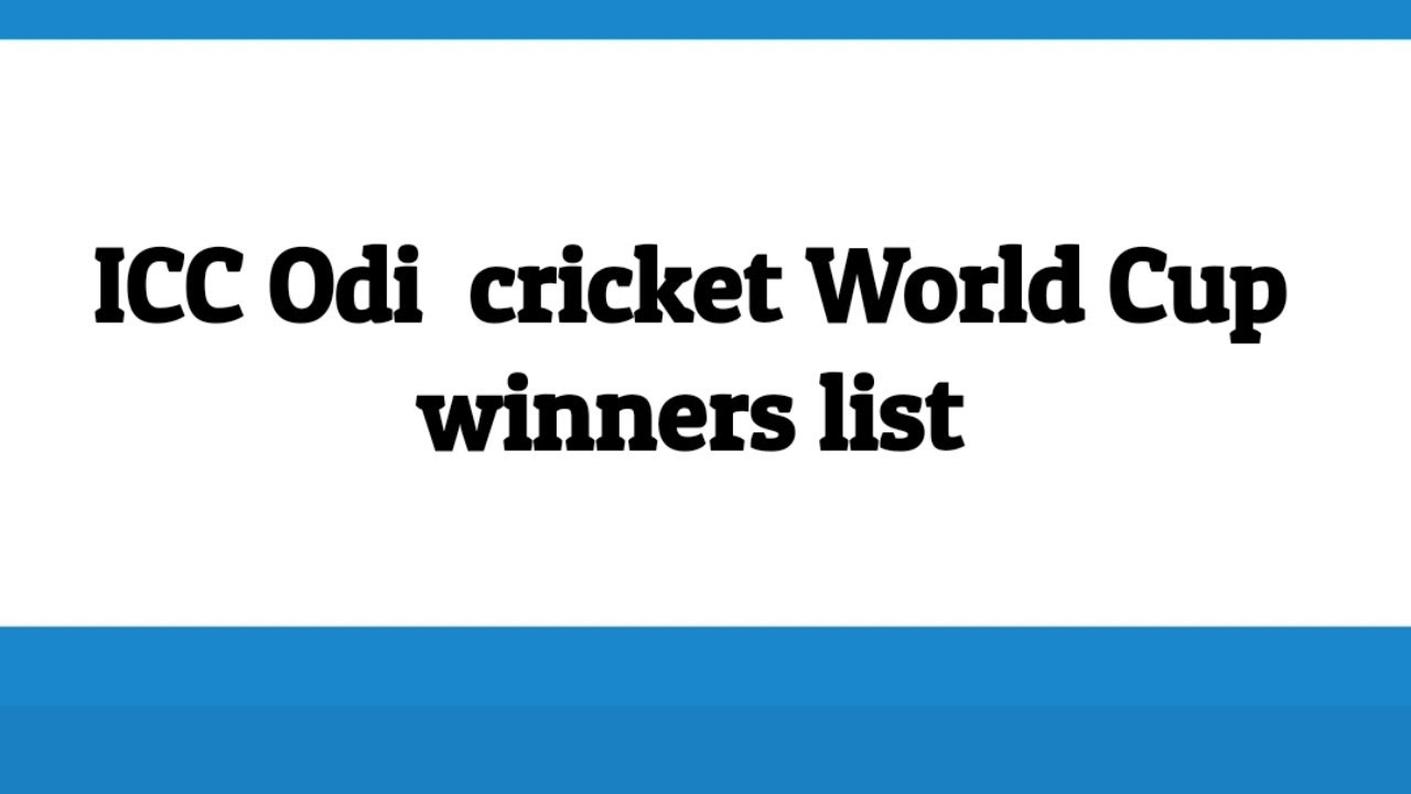 How Many Countries Won ICC Cricket World Cup ICC Odi Cricket World how-many-countries-won-icc-cricket-world-cup-icc-odi-cricket-world