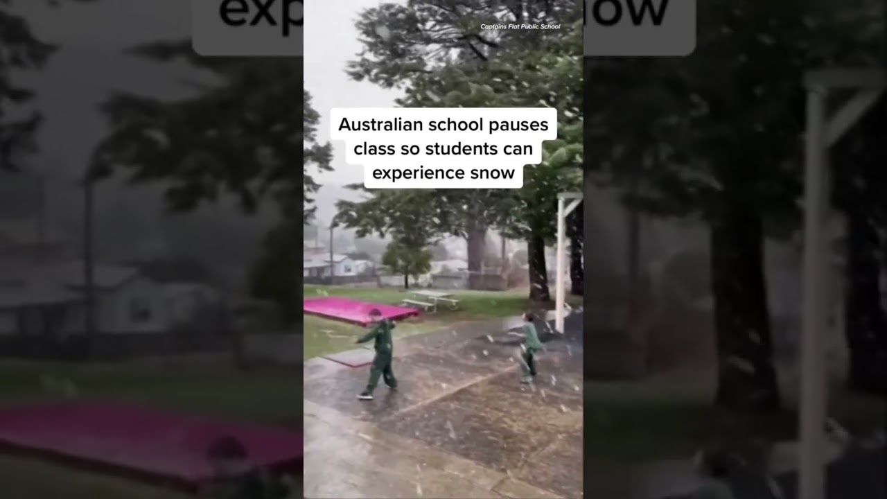 A school in #Australia stopped lessons so students could experience #snow. A school in #Australia stopped lessons so students could experience #snow.