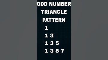odd number triangle pattern in c++ #shorts #ytshorts #coding