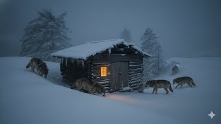 Trapped in a Deadly Snowstorm -38°C ESCAPE FROM WOLVES IN A TREE HUT | SINGLE OVERNIGHT
