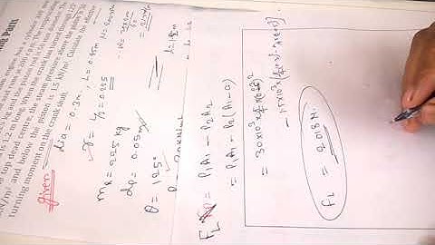 DOM-Numerical on Inertia Force - 3 #machine #dynamics #inertia #reciprocating #mass #mechanical #dom