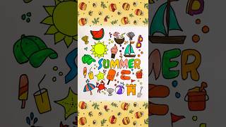 Satisfying Summer Doodles 🏖️ Brush Pen ASMR Coloring
