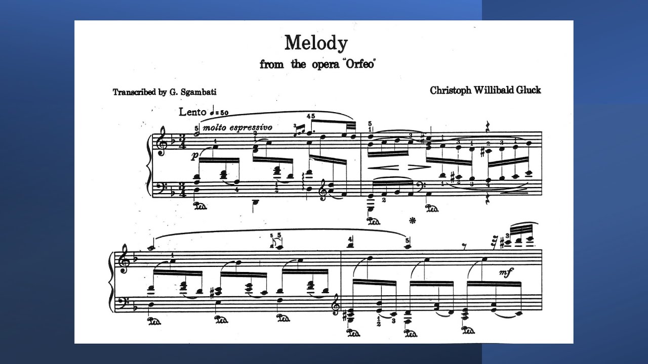 Gluck - Melody from the Opera Orfeo: A Heavenly Piece for Solo