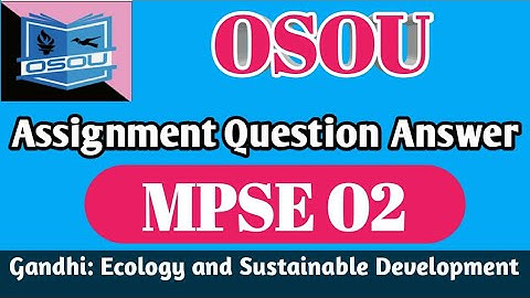 osou assignment questions।।osou assignment questions answer 2022।।OSOU MPSE 3 assignment।। OSOU।।