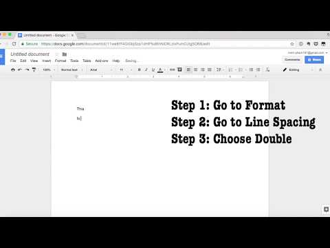Comment doubler l'espace sur Google Docs