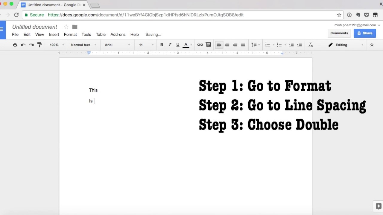 how to double space your essay on google docs